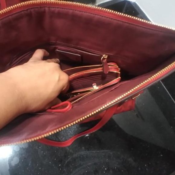 Red coach signature tote and wallets set - Picture 6 of 6